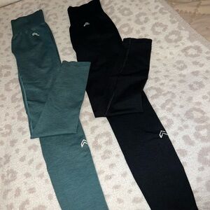 Black and Teal Oner Active Leggings